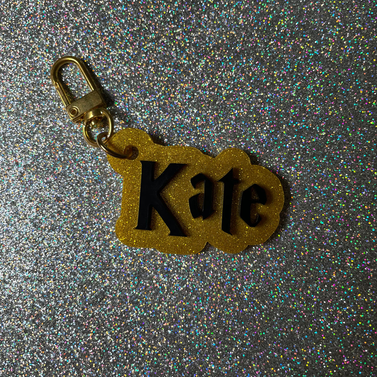 the name kate in glitter
