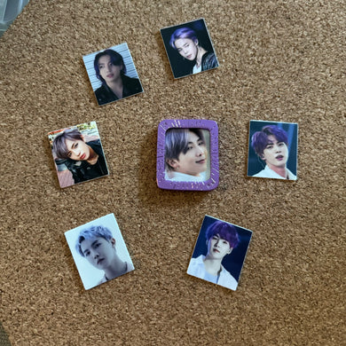 Purple Chrome photo frame pin
